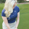 Short Sleeve Polo Top in Navy - Course & Club